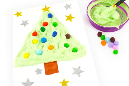 Christmas Tree - Puffy Paint - 3 - Handmade Christmas Card Activities - 10doigts.com - Handmade Christmas Card Activities – 10doigts.fr