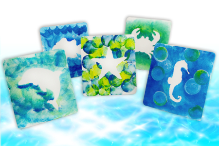 Ocean Paintings - 1 - Craft Activities for Boards - 10doigts.com - Manual Activities - Create and Decorate Large Format Boards – 10doigts.fr