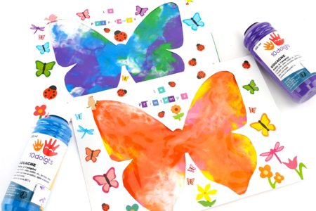 pintura mariposa limpia niño - Actividades manuales Primavera – 10doigts.fr