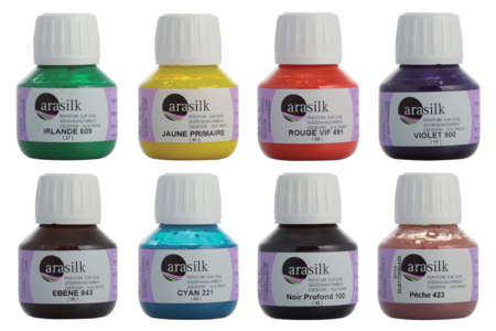 Special Silk Paint, 50 ml - 8 Colors - 1 - Silk Painting - 10doigts.com - Silk Painting – 10doigts.fr