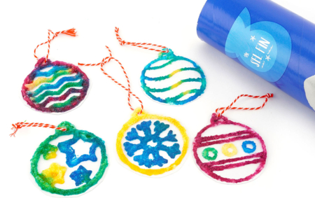 Salt Painting: Christmas Ornaments - 5 - Christmas Tree Ornement Crafts - 10doigts.com - Christmas Tree Ornement Crafts – 10doigts.fr
