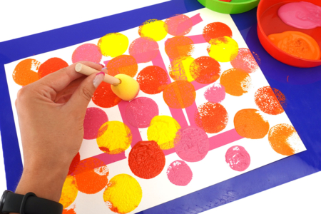 pintura sello espuma niño diy - Manualidades menores de 3 años – 10doigts.fr