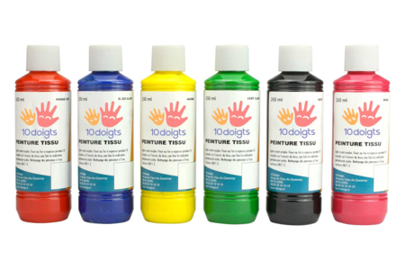 Opaque Textile Paint 250 ml - 6 Colors - 1 - Fabric Paint - 10doigts.com - Fabric Paint – 10doigts.fr