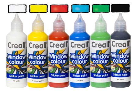 Window Color Paint - 6 Basic Colors + Gift - 1 - Window Color Paint for Windows - 10doigts.com - Window Color Paint for Windows – 10doigts.fr