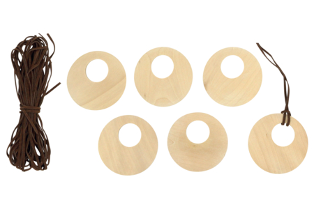 colgante disco madera - Collares y cadenas – 10doigts.fr