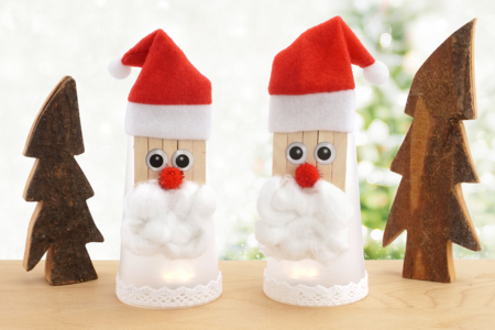 Glowing Santa Claus - 3 - Christmas Crafts - 10doigts.com - Christmas Crafts – 10doigts.fr