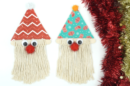 Santa Claus and His Macramé Beard - 2 - Christmas Crafts - 10doigts.com - Christmas Crafts – 10doigts.fr