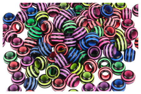 Brightly Colored Bee Beads - 100 Beads - 2 - Acrylic Beads - 10doigts.com - Acrylic Beads – 10doigts.fr