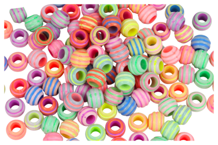 Pastel Colored Bee Beads - 100 Beads - 2 - Acrylic Beads - 10doigts.com - Acrylic Beads – 10doigts.fr