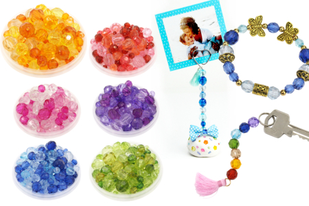 Faceted Beads 6 Assorted Colors - 900 Beads - 11 - Acrylic Beads - 10doigts.com - Acrylic Beads – 10doigts.fr