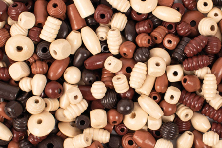abalorios de madera colores naturales - Abalorios Madera – 10doigts.fr