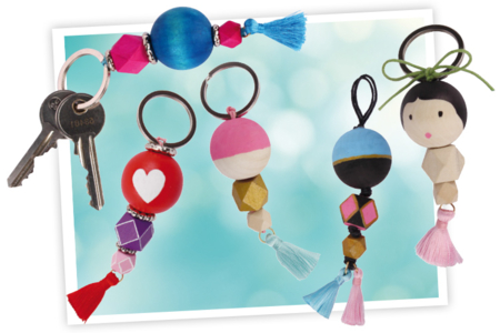 Abalorios de madera natural, 3 diseños assortidos - Abalorios Madera – 10doigts.fr