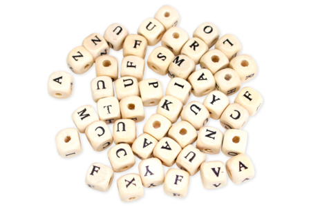 Wooden Alphabet Beads - 100 Beads - 1 - Message Jewelry - 10doigts.com - Message Jewelry – 10doigts.fr