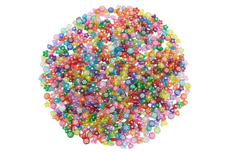 Fancy Beads "Diamonds" - 750 Beads - 4 - Transparent Colored Beads - 10doigts.com - Transparent Colored Beads – 10doigts.fr