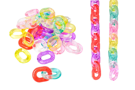 Translucent Large Link Beads - 40 pcs - 2 - Acrylic Beads - 10doigts.com - Acrylic Beads – 10doigts.fr