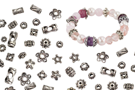 Antique Silver Spacer Charms Beads - 36 Beads - 1 - Spacer Beads - 10doigts.com - Spacer Beads – 10doigts.fr