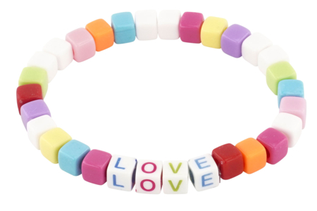 pulsera de cubos de perlas para niños - Perlas Colores Opacos – 10doigts.fr