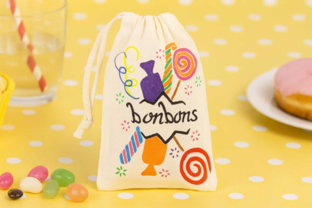 pequeña bolsa de algodón reciclado - Algodón, lino - Textiles – 10doigts.fr