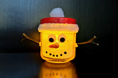 farolillo muñeco de nieve actividad navidad - Actividades manuales luces – 10doigts.fr