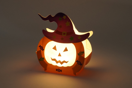 portavelas calabaza bruja - Kits creativos de Halloween – 10doigts.fr