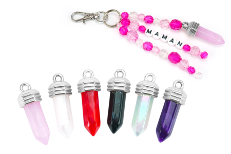 Charm's "gemstones" - 6 pieces - 3 - Charms, Pendants - 10doigts.com - Charms, Pendants – 10doigts.fr