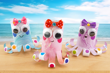 pieuvre en papier DIY - Ocean Crafts: Dive into a Creative and Sensory World – 10doigts.fr