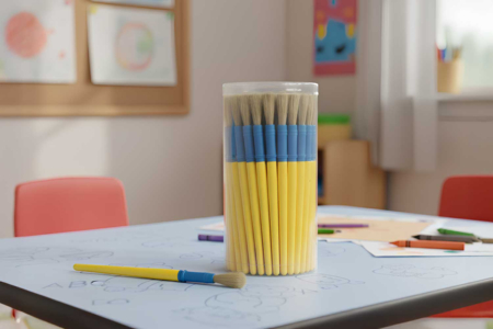 Beginner Brushes, Medium Brush - 58 pcs - 2 - Brushes - 10doigts.com - Brushes – 10doigts.fr