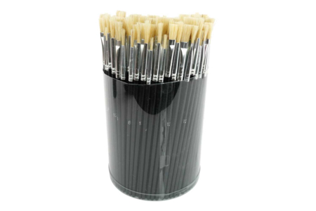 Pinceles de pelo de cerda de cerdo - Tubo de 144 pinceles - Pinceles brochas – 10doigts.fr