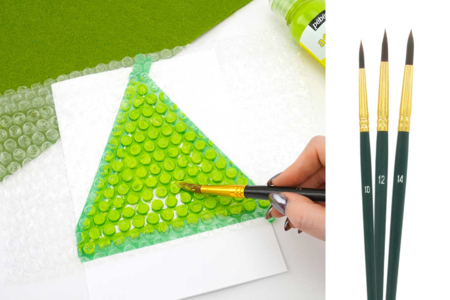 Pinceles sintéticos de punta redonda  - Pinceles de pelo sintético – 10doigts.fr