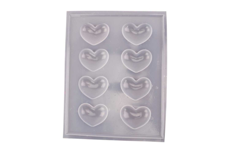 Heart Shaped Mold with 8 Cavities - 1 - Molds for plaster, soap, concrete ... - 10doigts.com - Molds for plaster, soap, concrete ... – 10doigts.fr