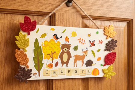plaque de porte enfants DIY automne - Autumn Crafts – 10doigts.fr