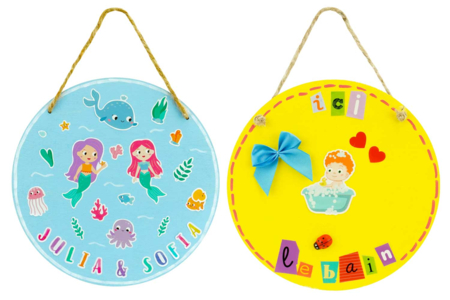 Placa de puerta redonda de madera para colgar - Placa de puerta – 10doigts.fr