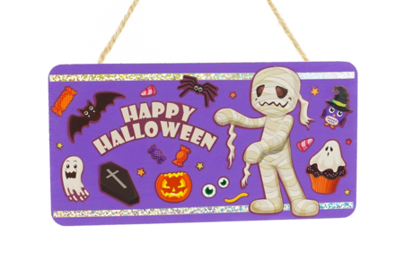 plaque puerta halloween DIY niños - Actividades manuales Halloween – 10doigts.fr
