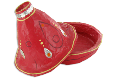 Plato de tajine de papel maché - Actividades manuales Deco casa DIY – 10doigts.fr