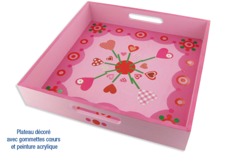 Bandeja corte 3 corazones - Pegatinas Corazones – 10doigts.fr