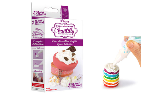 Piping Bag + Whipped Cream Decorating Paste - 1 - Fimo Decorations - 10doigts.com - 10doigts.fr