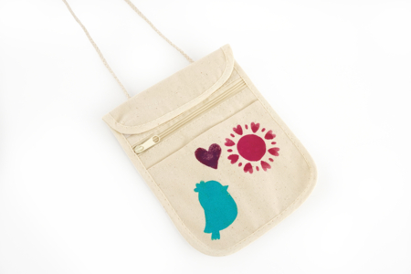 bolsita de algodón plantilla pájaro - Plantillas adhesivas – 10doigts.fr