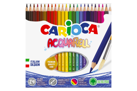 Estuche de 12 lápices de color acuarelables Carioca - Lápices acuarelables – 10doigts.fr