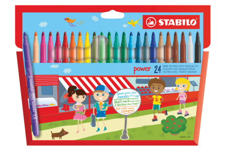 Stabilo Power Coloring Markers - 24 Colors - 1 - 10doigts.com - 10doigts.fr