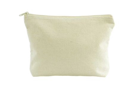 Bolsita de algodón crudo con cierre zip - Algodón, lino - Textiles – 10doigts.fr