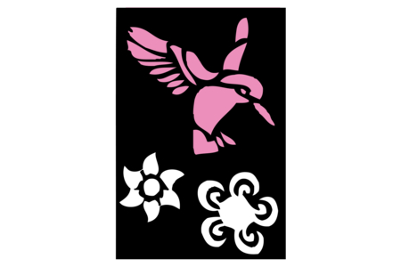 Removable Adhesive Stencils "Hummingbird" - 1 - Adhesive Stencils - 10doigts.com - Adhesive Stencils – 10doigts.fr
