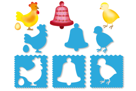 Stencils + Easter Shapes - 6 Stencils - 1 - Party Stencils - 10doigts.com - Party Stencils – 10doigts.fr