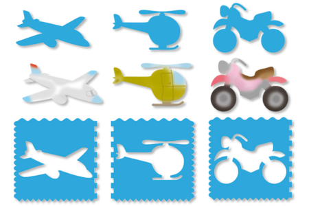 Plantillas 10 DOIGTS 3 en 1: VEHÍCULOS - Plantillas Transporte y Oficios – 10doigts.fr