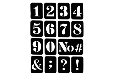 Plantillas números y símbolos - Plantillas adhesivas – 10doigts.fr