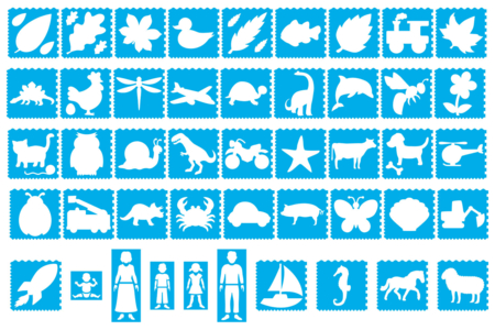 plantillas y plantillas assorties - Plantillas infantiles – 10doigts.fr