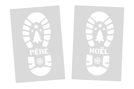Santa Claus Footprint Stencils - 2 Pieces - 3 - Christmas Stencils and Stamps - 10doigts.com - Christmas Stencils and Stamps – 10doigts.fr