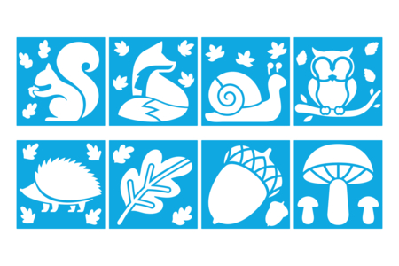 Autumn Theme Stencils - 8 Pieces - 4 - Nature Stencils - 10doigts.com - Nature Stencils – 10doigts.fr