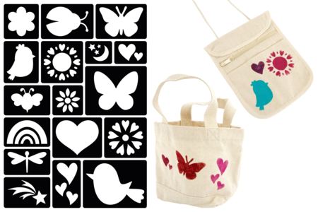 Plantilla serigrafía corazones y naturaleza - Plantillas adhesivas – 10doigts.fr