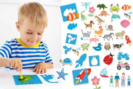 plantilla serigrafía maxi pack - Plantillas infantiles – 10doigts.fr