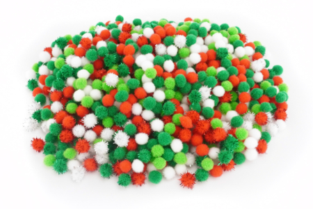Mini Christmas Pom Poms - 1000 Pieces - 1 - Craft Pom Poms - 10doigts.com - Craft Pom Poms – 10doigts.fr